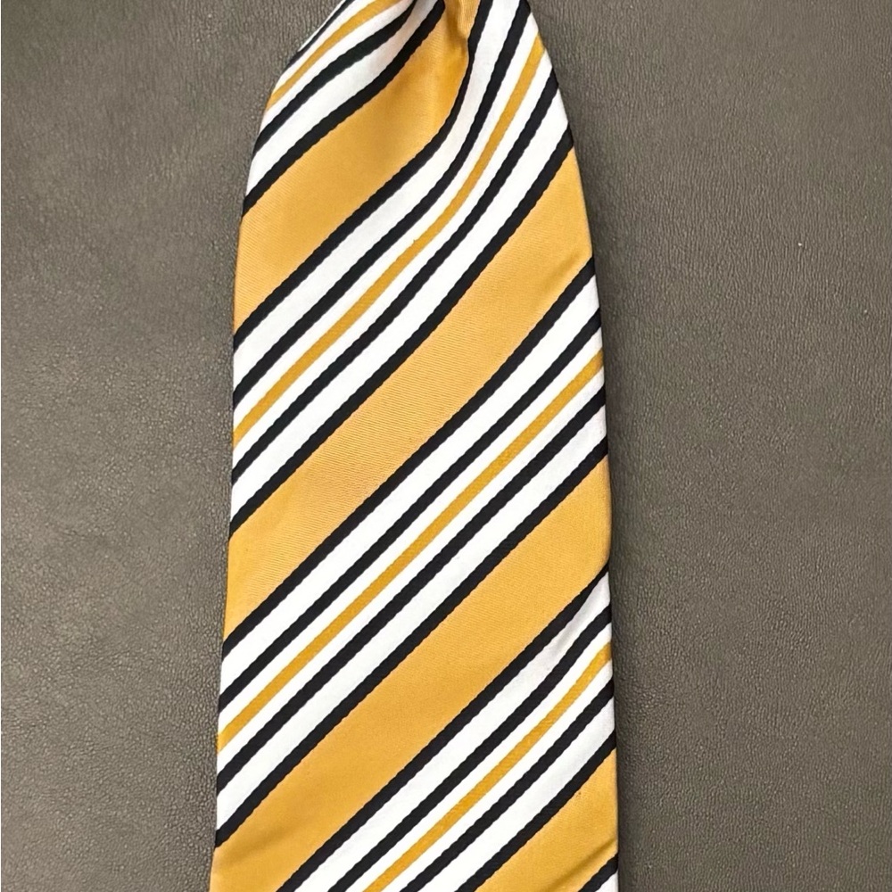 Mens Alpha Phi Alpha Fraternity INC., Striped Gold and Black Men's Tie